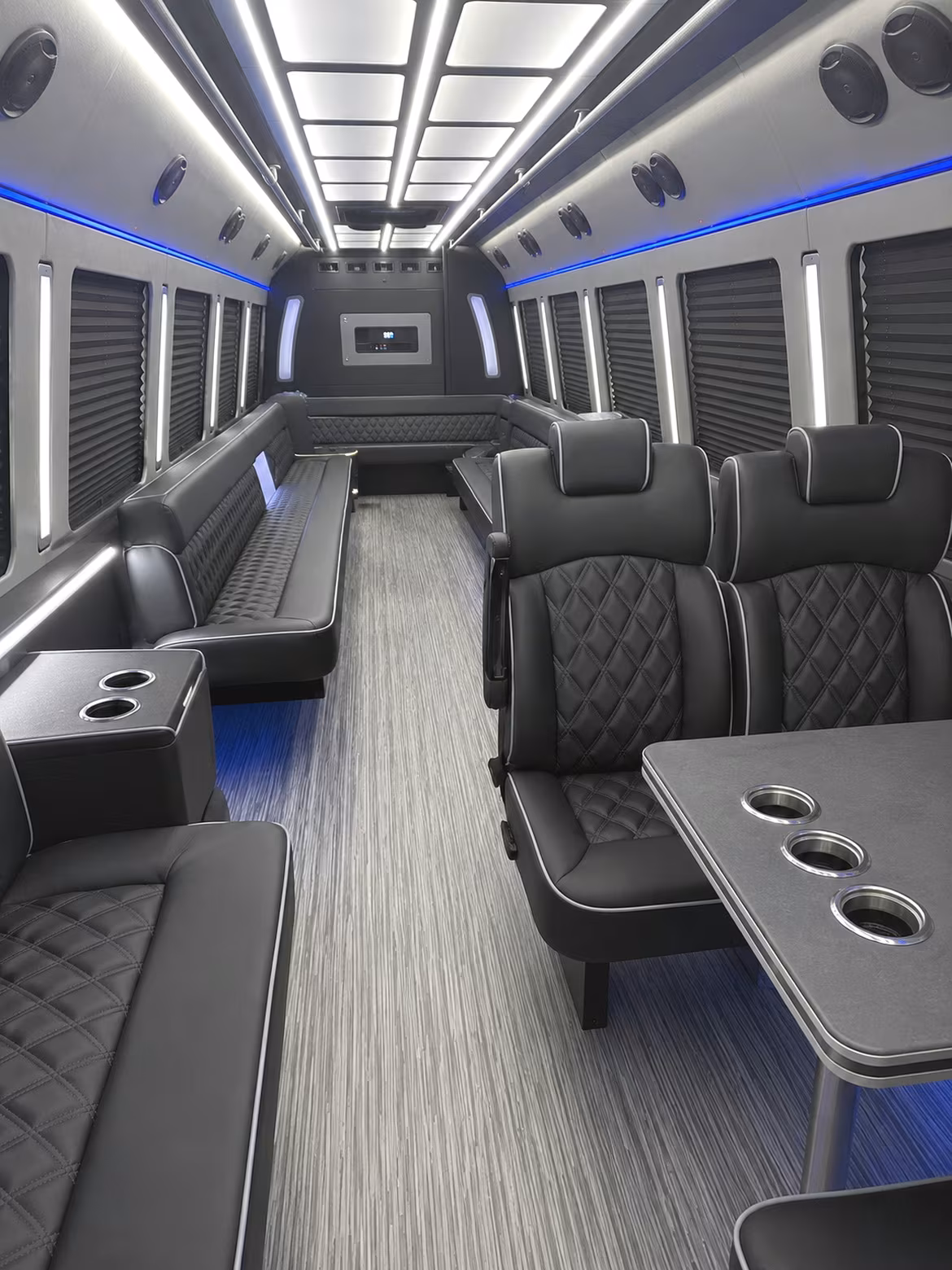 riverside 25 passenger party bus inside