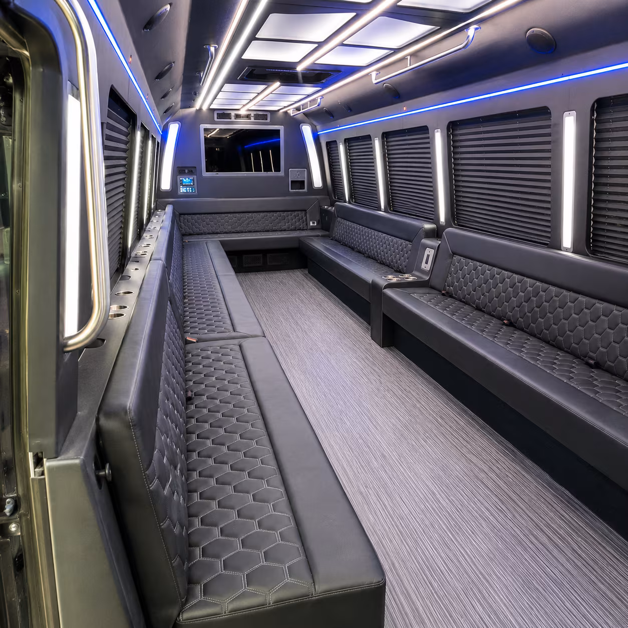 riverside 40 passenger party bus interior